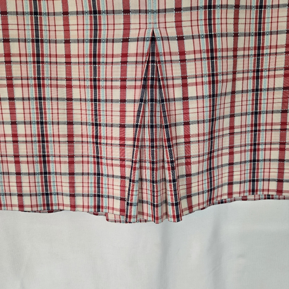 Lilly Pulitzer Vintage Red/Blue Plaid Lined Skirt. Size 12 - Picture 3 of 9